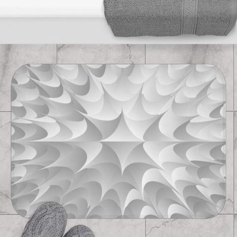 WHITE CONES GRAPHIC - BATH MAT