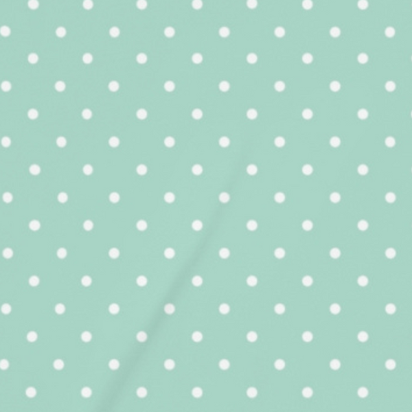 WHITE POLKA DOT - PALE TEAL - T-Shirt Dress PRINT