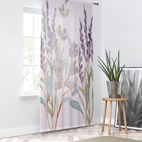 WILD LAVANDER - SHEER Window Curtain