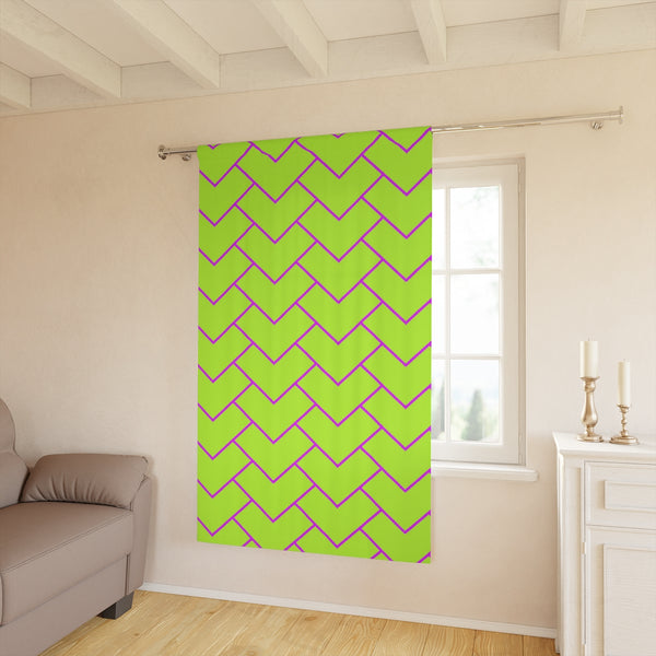 YELLOW & PINK CHEVRONS - BLACKOUT Window Curtain