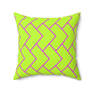 YELLOW & PINK CHEVRONS - Square Pillow