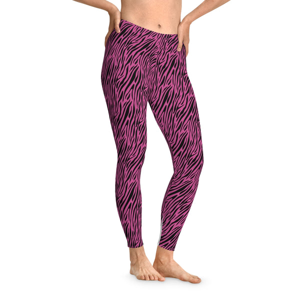 ZEBRA BLACK & HOT PINK - Stretchy Leggings