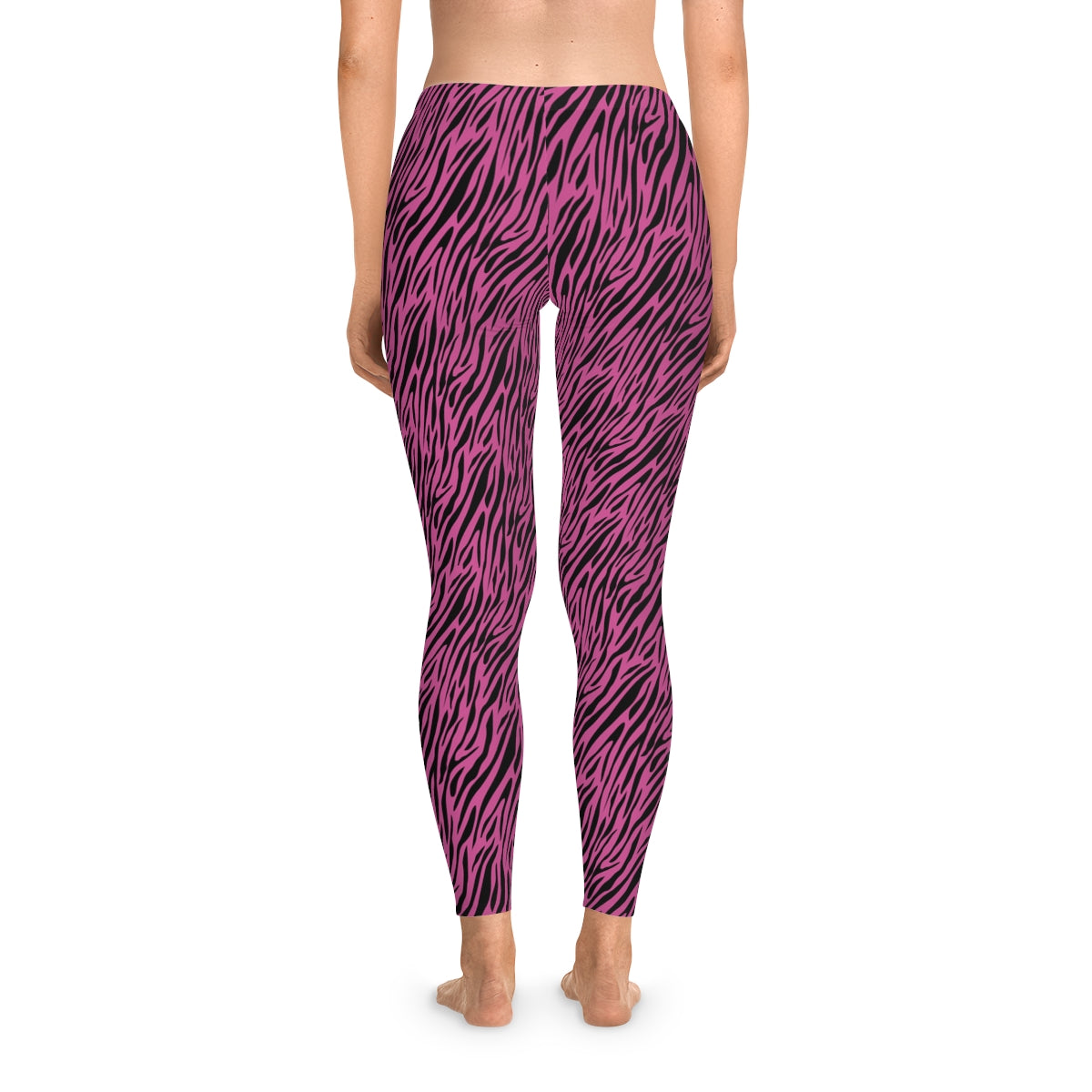 ZEBRA BLACK & HOT PINK - Stretchy Leggings