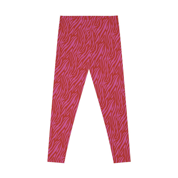 ZEBRA RED & PINK - Stretchy Leggings