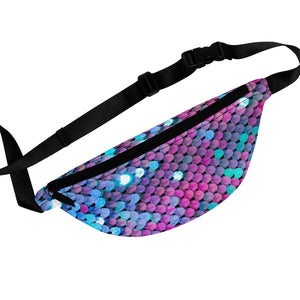 HOT PINK & BLUE SEQUIN PRINT - Fanny Pack