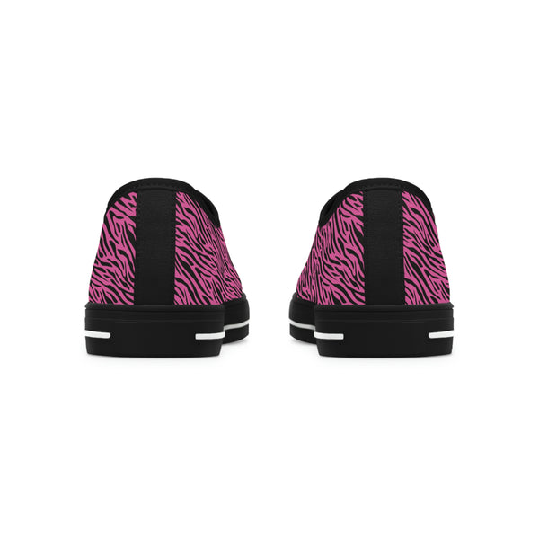 ZEBRA BLACK & HOT PINK - Women's Low Top Sneakers